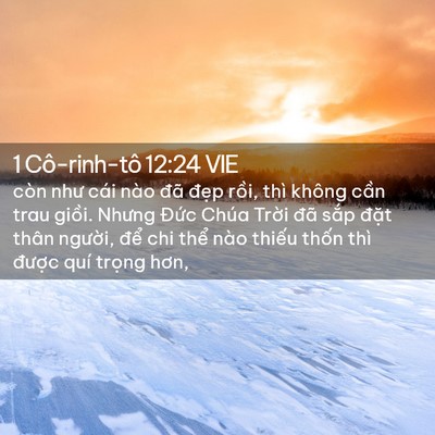 Picture 02 - 1 Cô-rinh-tô 12:24 VIE - còn như cái nào đã đẹp rồi, thì - Bible Verse Picture