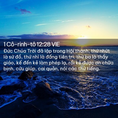 Picture 02 - 1 Cô-rinh-tô 12:28 VIE - Đức Chúa Trời đã lập trong Hội - Bible Verse Picture