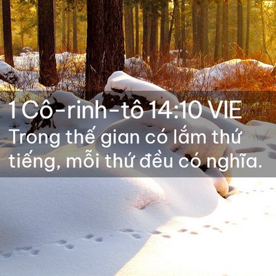 Picture 02 - 1 Cô-rinh-tô 14:10 VIE - Trong thế gian có lắm thứ tiếng, mỗi - Bible Verse Picture