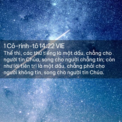 Picture 02 - 1 Cô-rinh-tô 14:22 VIE - Thế thì, các thứ tiếng là một dấu, - Bible Verse Picture