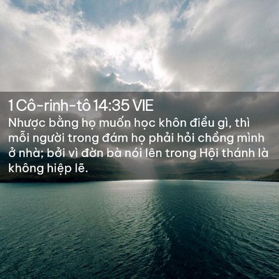 Picture 02 - 1 Cô-rinh-tô 14:35 VIE - Nhược bằng họ muốn học khôn điều - Bible Verse Picture