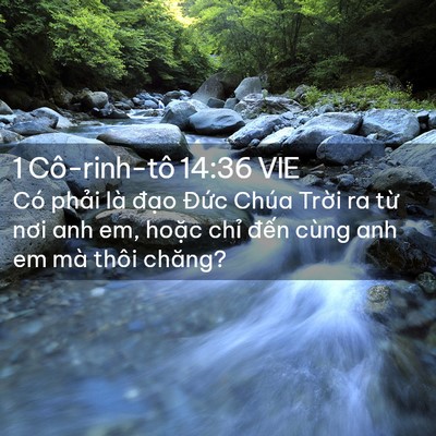Picture 02 - 1 Cô-rinh-tô 14:36 VIE - Có phải là đạo Đức Chúa Trời ra từ - Bible Verse Picture