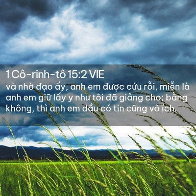 Picture 02 - 1 Cô-rinh-tô 15:2 VIE - và nhờ đạo ấy, anh em được cứu - Bible Verse Picture