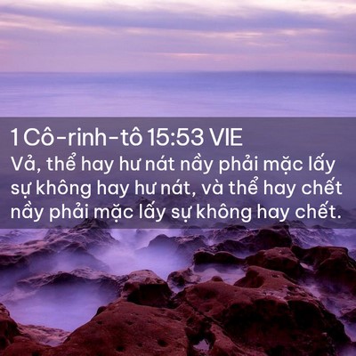 Picture 02 - 1 Cô-rinh-tô 15:53 VIE - Vả, thể hay hư nát nầy phải mặc lấy - Bible Verse Picture