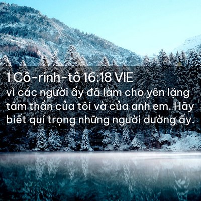 Picture 02 - 1 Cô-rinh-tô 16:18 VIE - vì các người ấy đã làm cho yên lặng - Bible Verse Picture
