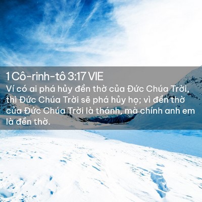 Picture 02 - 1 Cô-rinh-tô 3:17 VIE - Ví có ai phá hủy đền thờ của Đức - Bible Verse Picture