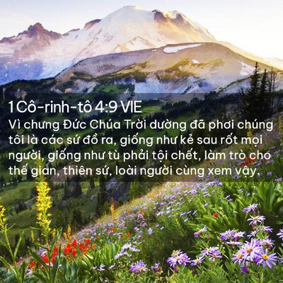 Picture 02 - 1 Cô-rinh-tô 4:9 VIE - Vì chưng Đức Chúa Trời dường đã - Bible Verse Picture