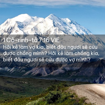 Picture 02 - 1 Cô-rinh-tô 7:16 VIE - Hỡi kẻ làm vợ kia, biết đâu ngươi - Bible Verse Picture