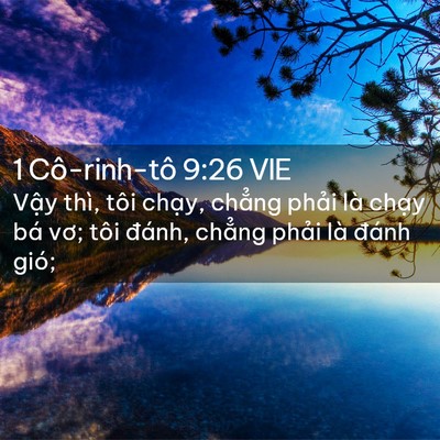 Picture 02 - 1 Cô-rinh-tô 9:26 VIE - Vậy thì, tôi chạy, chẳng phải là - Bible Verse Picture