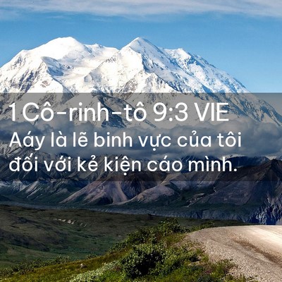 Picture 02 - 1 Cô-rinh-tô 9:3 VIE - Aáy là lẽ binh vực của tôi đối với - Bible Verse Picture