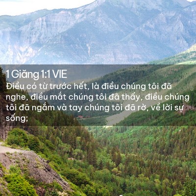 Picture 02 - 1 Giăng 1:1 VIE - Điều có từ trước hết, là điều - Bible Verse Picture