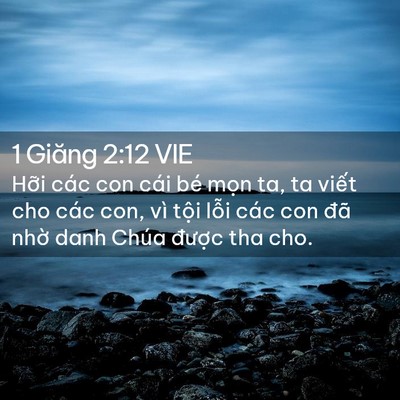 Picture 02 - 1 Giăng 2:12 VIE - Hỡi các con cái bé mọn ta, ta viết cho - Bible Verse Picture
