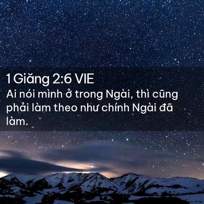 Picture 02 - 1 Giăng 2:6 VIE - Ai nói mình ở trong Ngài, thì cũng phải - Bible Verse Picture