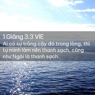 Picture 02 - 1 Giăng 3:3 VIE - Ai có sự trông cậy đó trong lòng, thì - Bible Verse Picture
