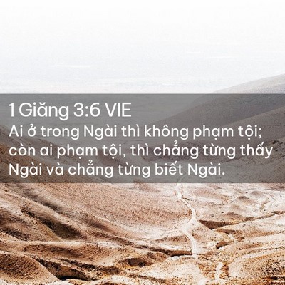 Picture 02 - 1 Giăng 3:6 VIE - Ai ở trong Ngài thì không phạm tội; còn - Bible Verse Picture