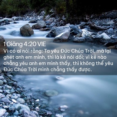 Picture 02 - 1 Giăng 4:20 VIE - Vì có ai nói rằng: Ta yêu Đức Chúa - Bible Verse Picture