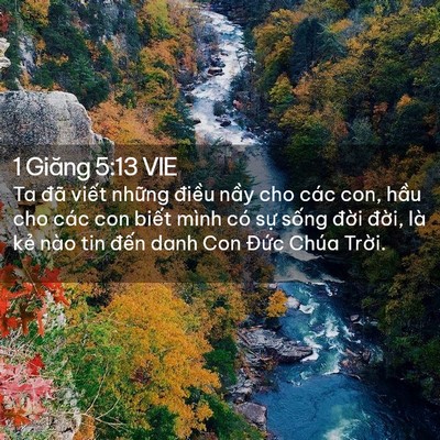Picture 02 - 1 Giăng 5:13 VIE - Ta đã viết những điều nầy cho các - Bible Verse Picture