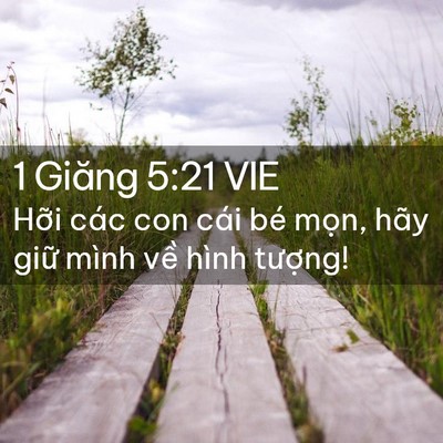 Picture 02 - 1 Giăng 5:21 VIE - Hỡi các con cái bé mọn, hãy giữ mình - Bible Verse Picture