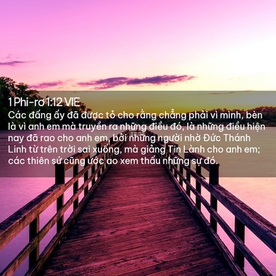 Picture 02 - 1 Phi-rơ 1:12 VIE - Các đấng ấy đã được tỏ cho rằng - Bible Verse Picture