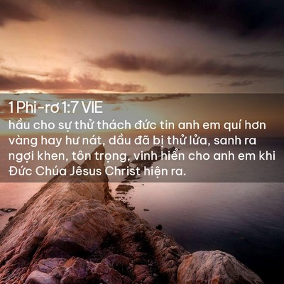 Picture 02 - 1 Phi-rơ 1:7 VIE - hầu cho sự thử thách đức tin anh em - Bible Verse Picture