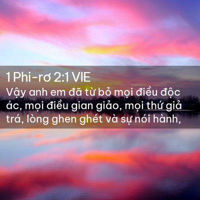 Picture 02 - 1 Phi-rơ 2:1 VIE - Vậy anh em đã từ bỏ mọi điều độc - Bible Verse Picture