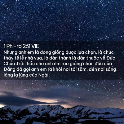 Picture 02 - 1 Phi-rơ 2:9 VIE - Nhưng anh em là dòng giống được lựa - Bible Verse Picture
