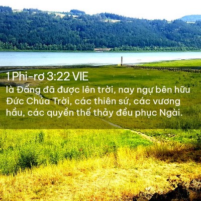 Picture 02 - 1 Phi-rơ 3:22 VIE - là Đấng đã được lên trời, nay ngự - Bible Verse Picture