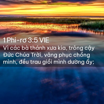 Picture 02 - 1 Phi-rơ 3:5 VIE - Vì các bà thánh xưa kia, trông cậy Đức - Bible Verse Picture