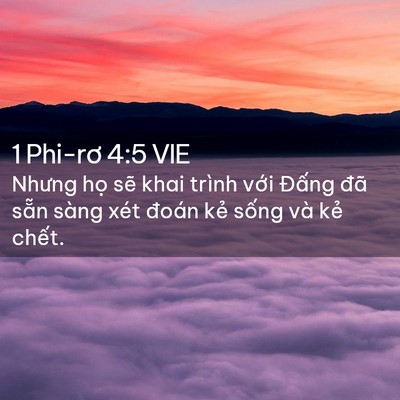 Picture 02 - 1 Phi-rơ 4:5 VIE - Nhưng họ sẽ khai trình với Đấng đã - Bible Verse Picture