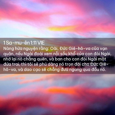Picture 02 - 1 Sa-mu-ên 1:11 VIE - Nàng hứa nguyện rằng: Oâi, Đức - Bible Verse Picture