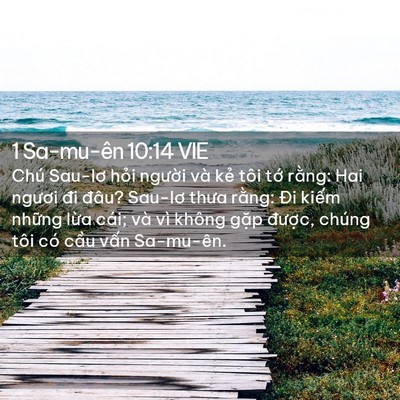 Picture 02 - 1 Sa-mu-ên 10:14 VIE - Chú Sau-lơ hỏi người và kẻ tôi tớ - Bible Verse Picture