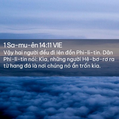 Picture 02 - 1 Sa-mu-ên 14:11 VIE - Vậy hai người đều đi lên đồn - Bible Verse Picture