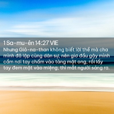 Picture 02 - 1 Sa-mu-ên 14:27 VIE - Nhưng Giô-na-than không biết lời thề mà - Bible Verse Picture
