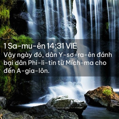 Picture 02 - 1 Sa-mu-ên 14:31 VIE - Vậy ngày đó, dân Y-sơ-ra-ên đánh bại - Bible Verse Picture