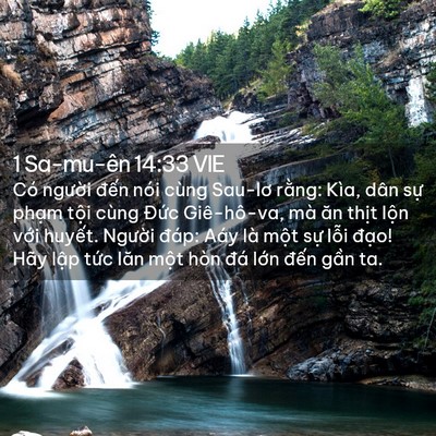 Picture 02 - 1 Sa-mu-ên 14:33 VIE - Có người đến nói cùng Sau-lơ rằng: - Bible Verse Picture