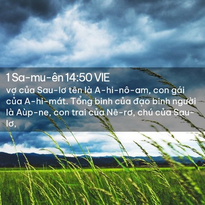 Picture 02 - 1 Sa-mu-ên 14:50 VIE - vợ của Sau-lơ tên là A-hi-nô-am, con gái - Bible Verse Picture