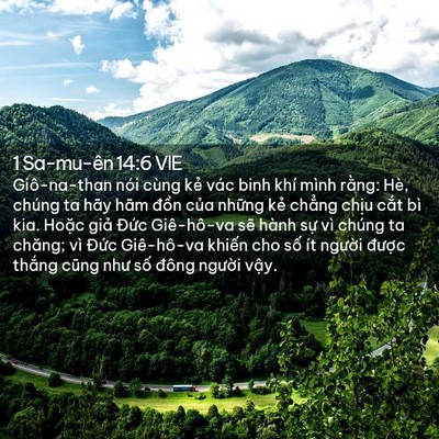 Picture 02 - 1 Sa-mu-ên 14:6 VIE - Giô-na-than nói cùng kẻ vác binh khí mình - Bible Verse Picture