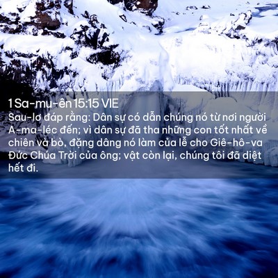 Picture 02 - 1 Sa-mu-ên 15:15 VIE - Sau-lơ đáp rằng: Dân sự có dẫn chúng - Bible Verse Picture