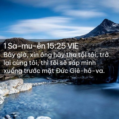 Picture 02 - 1 Sa-mu-ên 15:25 VIE - Bây giờ, xin ông hãy tha tội tôi, trở - Bible Verse Picture