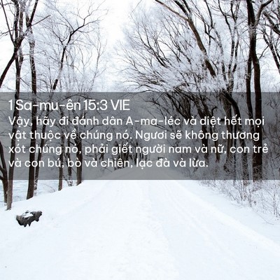 Picture 02 - 1 Sa-mu-ên 15:3 VIE - Vậy, hãy đi đánh dân A-ma-léc và diệt - Bible Verse Picture