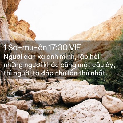 Picture 02 - 1 Sa-mu-ên 17:30 VIE - Người dan xa anh mình, lặp hỏi những - Bible Verse Picture