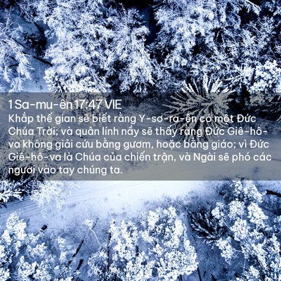 Picture 02 - 1 Sa-mu-ên 17:47 VIE - Khắp thế gian sẽ biết rằng Y-sơ-ra-ên - Bible Verse Picture