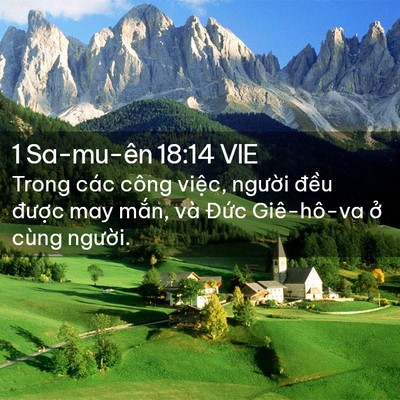 Picture 02 - 1 Sa-mu-ên 18:14 VIE - Trong các công việc, người đều được - Bible Verse Picture