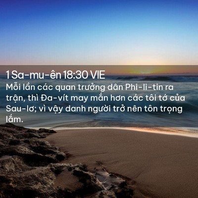 Picture 02 - 1 Sa-mu-ên 18:30 VIE - Mỗi lần các quan trưởng dân Phi-li-tin - Bible Verse Picture