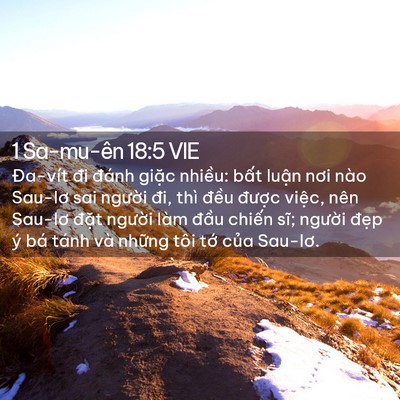 Picture 02 - 1 Sa-mu-ên 18:5 VIE - Đa-vít đi đánh giặc nhiều: bất luận - Bible Verse Picture
