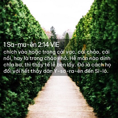 Picture 02 - 1 Sa-mu-ên 2:14 VIE - chích vào hoặc trong cái vạc, cái chảo, - Bible Verse Picture