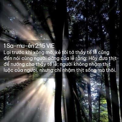 Picture 02 - 1 Sa-mu-ên 2:15 VIE - Lại trước khi xông mỡ, kẻ tôi tớ - Bible Verse Picture