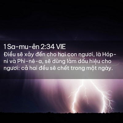 Picture 02 - 1 Sa-mu-ên 2:34 VIE - Điều sẽ xảy đến cho hai con ngươi, - Bible Verse Picture