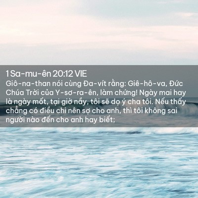 Picture 02 - 1 Sa-mu-ên 20:12 VIE - Giô-na-than nói cùng Đa-vít rằng: - Bible Verse Picture