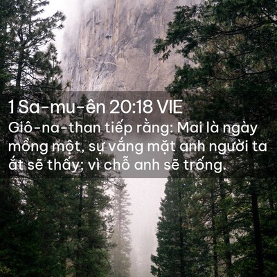 Picture 02 - 1 Sa-mu-ên 20:18 VIE - Giô-na-than tiếp rằng: Mai là ngày mồng - Bible Verse Picture